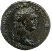 Sestertius - Domitian S C; Minerva obverse image