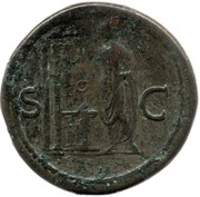 Sestertius - Domitian S C; Minerva, Rome, 86 reverse image