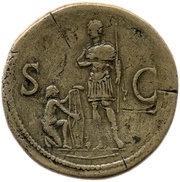 Sestertius - Domitian S C, Rome, 86 reverse image