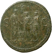 Sestertius - Domitian S C, Rome, 86 reverse image