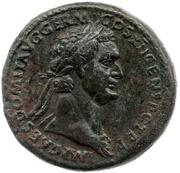 Sestertius - Domitian S C; Victory and Germania obverse image