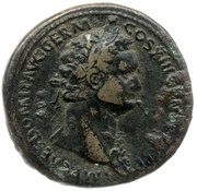 Sestertius - Domitian GERMANIA CAPTA S C; Germania obverse image