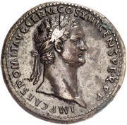 Sestertius - Domitian IOVI VICTORI S C; Jupiter and Victory obverse image
