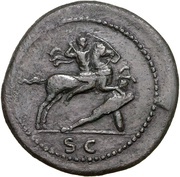 Sestertius - Domitian S C, Rome, 87 reverse image