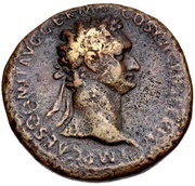 Sestertius - Domitian S C; Victory obverse image