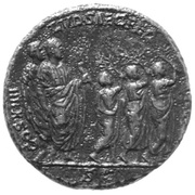 Sestertius - Domitian COS XIIII LVD SAEC FEC S C, Rome, 88 reverse image