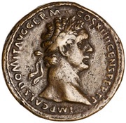 Sestertius - Domitian S C; Minerva obverse image