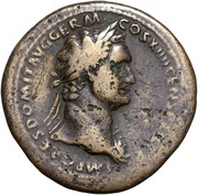 Sestertius - Domitian S C; Victory obverse image