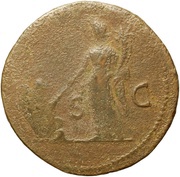 Sestertius - Domitian S C; Pax, Rome, 88-89 reverse image