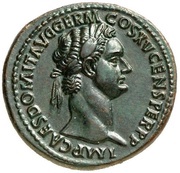 Sestertius - Domitian IOVI VICTORI S C; Jupiter and Victory obverse image