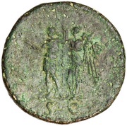 Sestertius - Domitian S C; Victory, Rome, 90-91 reverse image
