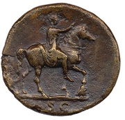 Sestertius - Domitian S C, Rome, 95-96 reverse image