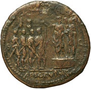 Sestertius - Nerva ADLOCVT AVG S C, Rome, 96 reverse image
