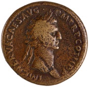 Sestertius - Nerva FORTVNA AVGVST S C; Fortuna obverse image
