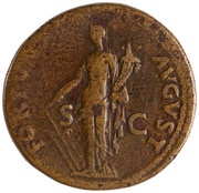 Sestertius - Nerva FORTVNA AVGVST S C; Fortuna, Rome, 96 reverse image