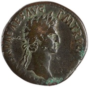 Sestertius - Nerva FORTVNA PR S C; Fortuna obverse image