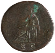 Sestertius - Nerva FORTVNA PR S C; Fortuna, Rome, 96 reverse image