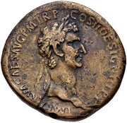 Sestertius - Nerva FORTVNA AVGVST S C; Fortuna obverse image