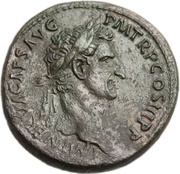 Sestertius - Nerva FORTVNA AVGVST S C; Fortuna obverse image