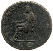 Sestertius - Nerva FORTVNA PR S C; Fortuna, Rome, 97 reverse image