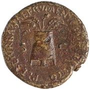 Sestertius - Nerva PLEBEI VRBANAE FRVMENTO CONSTITVTO S C, Rome, 97 reverse image