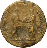Sestertius - Nerva PROVIDENTIA SENATVS S C, Rome, 97 reverse image