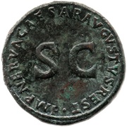 Sestertius - Augustus IMP NERVA CAESAR AVGVSTVS REST, Rome, 98 reverse image