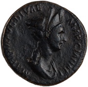 Sestertius - Matidia and Sabina PIETAS AVGVST obverse image