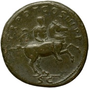 Sestertius - Trajan TR POT COS III P P S C, Rome, 99-100 reverse image