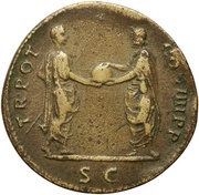 Sestertius - Trajan TR POT COS III P P S C, Rome, 101-102 reverse image