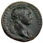 Sestertius - Trajan S P Q R OPTIMO PRINCIPI obverse image