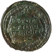Sestertius - Trajan S P Q R OPTIMO PRINCIPI, Rome, 103-111 reverse image