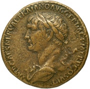 Sestertius - Trajan S P Q R OPTIMO PRINCIPI S C; Pax obverse image
