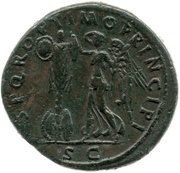 Sestertius - Trajan S P Q R OPTIMO PRINCIPI S C; Victory, Rome, 103-111 reverse image
