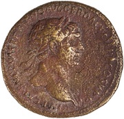 Sestertius - Trajan S P Q R OPTIMO PRINCIPI S C; Victory obverse image