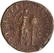 Sestertius - Trajan S P Q R OPTIMO PRINCIPI S C; Victory, Rome, 103-111 reverse image