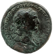 Sestertius - Trajan S P Q R OPTIMO PRINCIPI S C obverse image