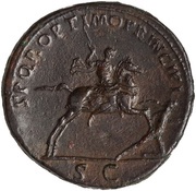 Sestertius - Trajan S P Q R OPTIMO PRINCIPI S C, Rome, 103-111 reverse image