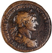 Sestertius - Trajan S P Q R OPTIMO PRINCIPI S C obverse image