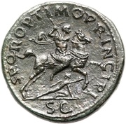 Sestertius - Trajan S P Q R OPTIMO PRINCIPI S C, Rome, 103-111 reverse image