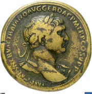 Sestertius - Trajan S P Q R OPTIMO PRINCIPI S C; Dacia obverse image