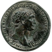 Sestertius - Trajan S P Q R OPTIMO PRINCIPI S C obverse image