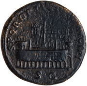 Sestertius - Trajan S P Q R OPTIMO PRINCIPI S C, Rome, 103-111 reverse image