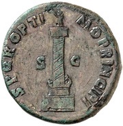 Sestertius - Trajan S P Q R OPTIMO PRINCIPI S C, Rome, 103-111 reverse image