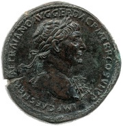 Sestertius - Trajan S P Q R OPTIMO PRINCIPI S C BASILICA VLPIA obverse image