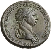 Sestertius - Trajan FELICITAS AVGVST S C; Felicitas obverse image