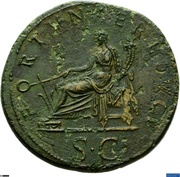 Sestertius - Trajan FORTVNAE REDVCI S C; Fortuna, Rome, 112-114 reverse image