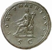 Sestertius - Trajan FORTVNAE REDVCI S C; Fortuna, Rome, 112-114 reverse image