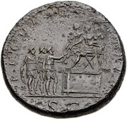 Sestertius - Trajan REGNA ADSIGNATA S C, Rome, 114-117 reverse image