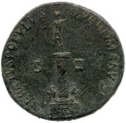 Sestertius - Trajan SENATVS POPVLVSQVE ROMANVS S C, Rome, 114-117 reverse image